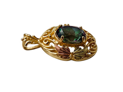 9ct Gold Mystic Topaz Pendant