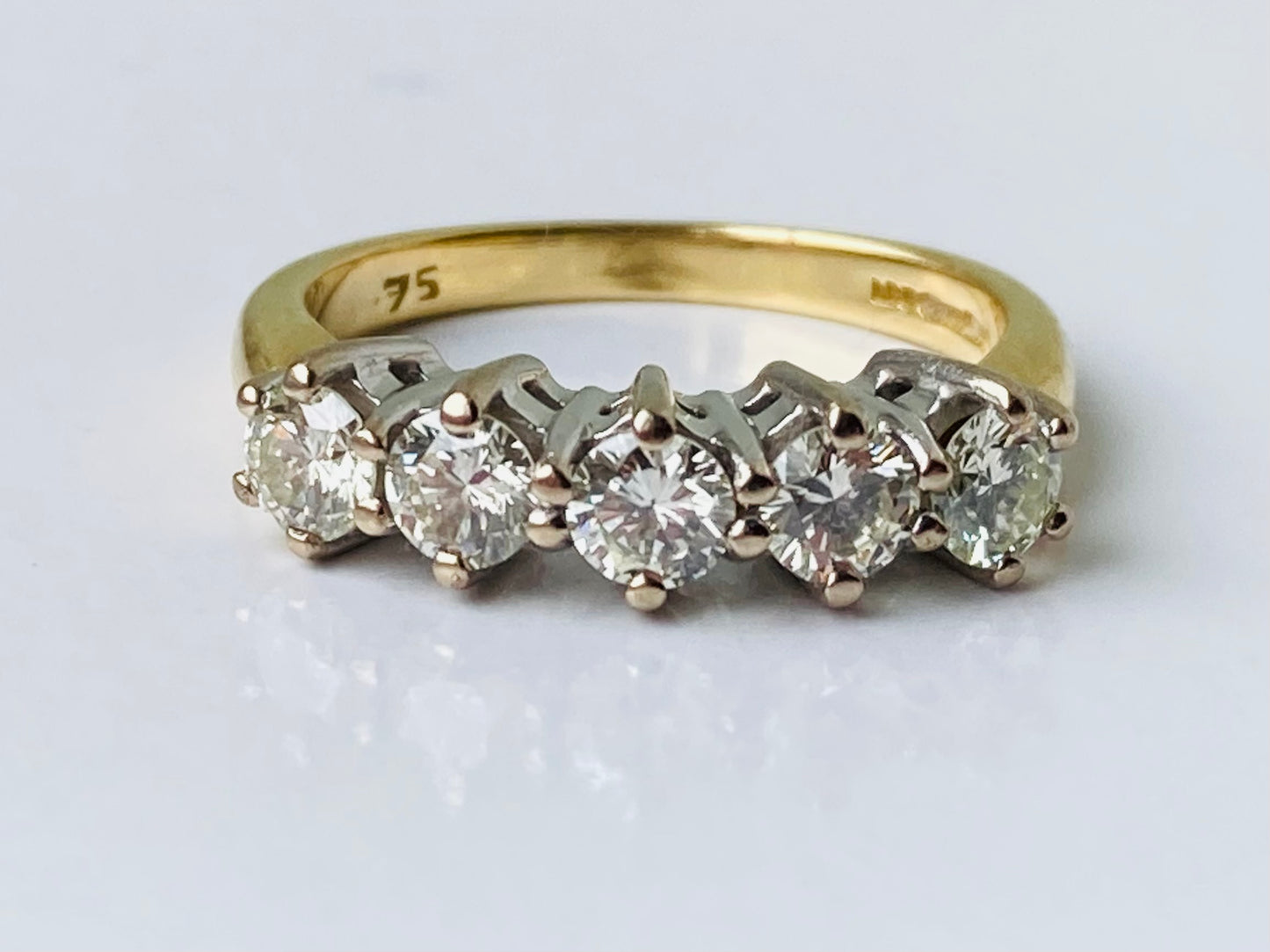 18ct Gold Five-Stone 0.75ct Diamond Ring