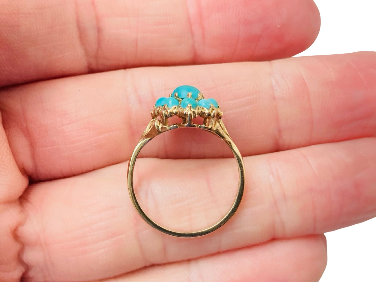 Vintage 9ct Gold Turquoise Ring
