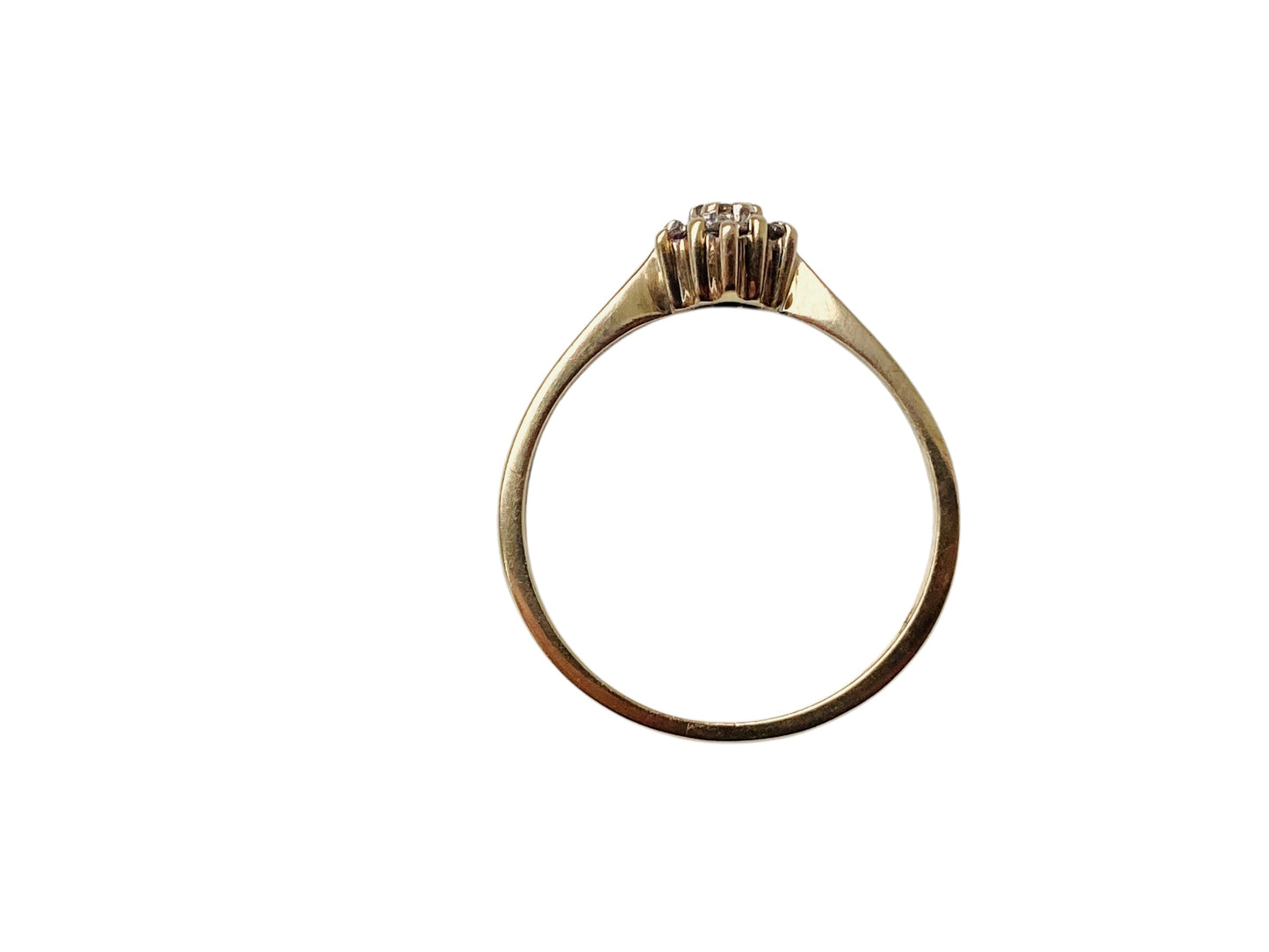 9ct Gold Champagne Diamond Daisy Ring
