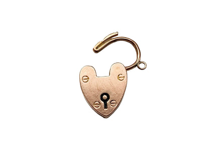Antique 9ct Gold Heart Padlock Clasp