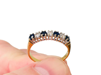 Vintage 18ct Gold Sapphire & Diamond Ring