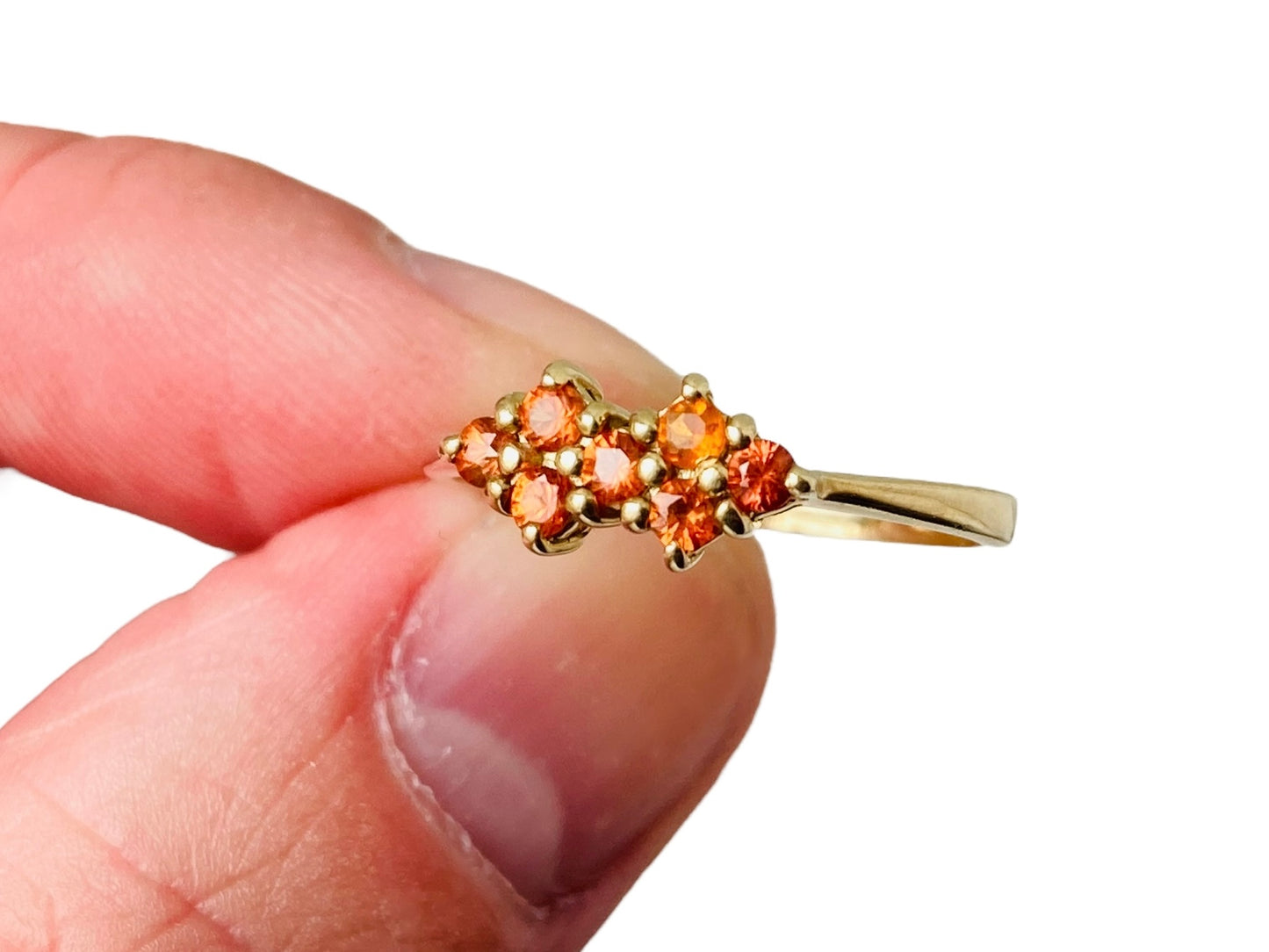 9ct Gold Orange Sapphire Ring