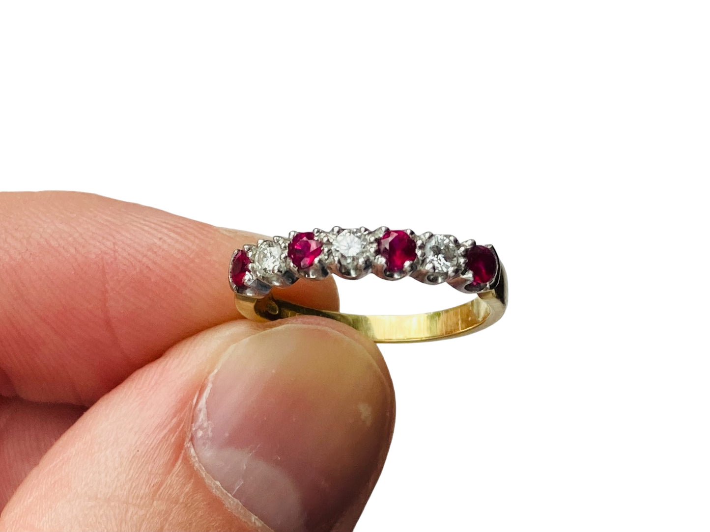 18ct Gold Ruby & Diamond Ring