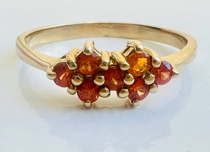 9ct Gold Orange Sapphire Ring
