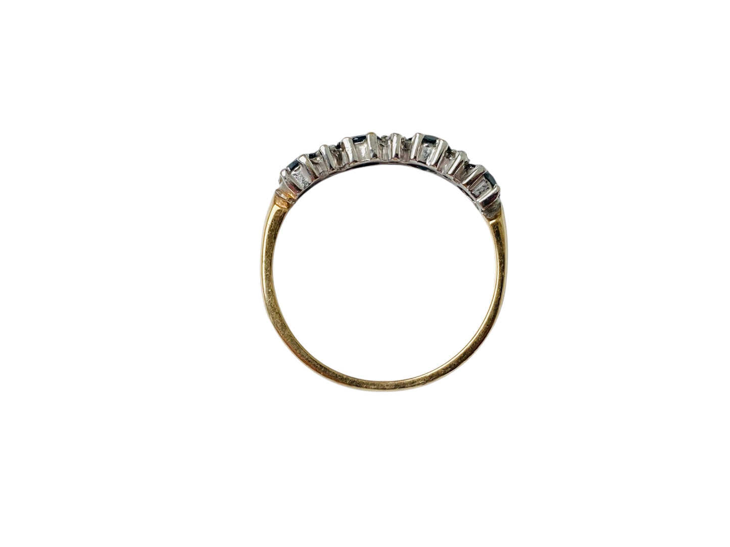 Vintage 9ct Gold Sapphire & Diamond Ring