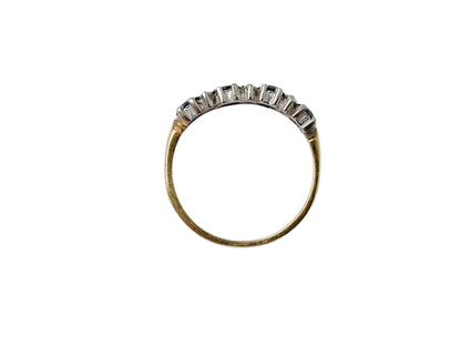 Vintage 9ct Gold Sapphire & Diamond Ring