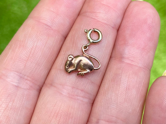 9ct Gold Clogau Mouse Pendant
