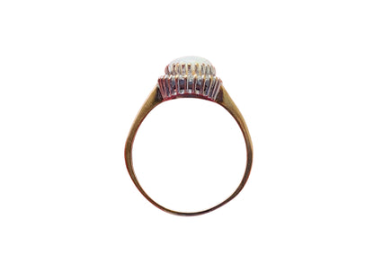 9ct Gold Opal & Diamond Ring