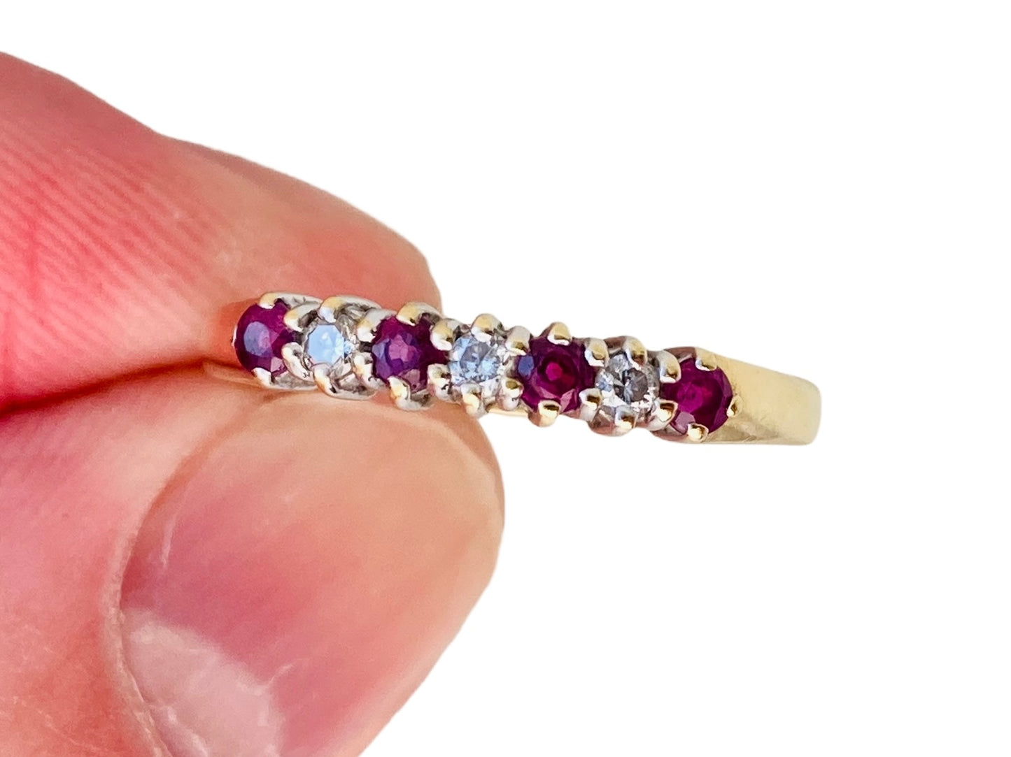 Vintage 18ct Gold Ruby & Diamond Ring