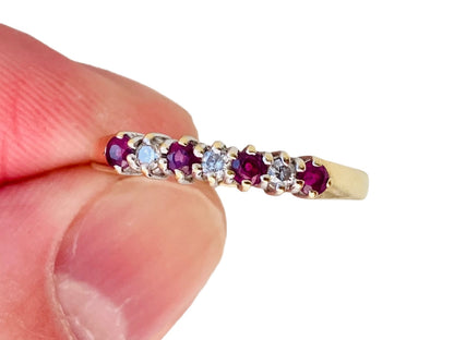 Vintage 18ct Gold Ruby & Diamond Ring