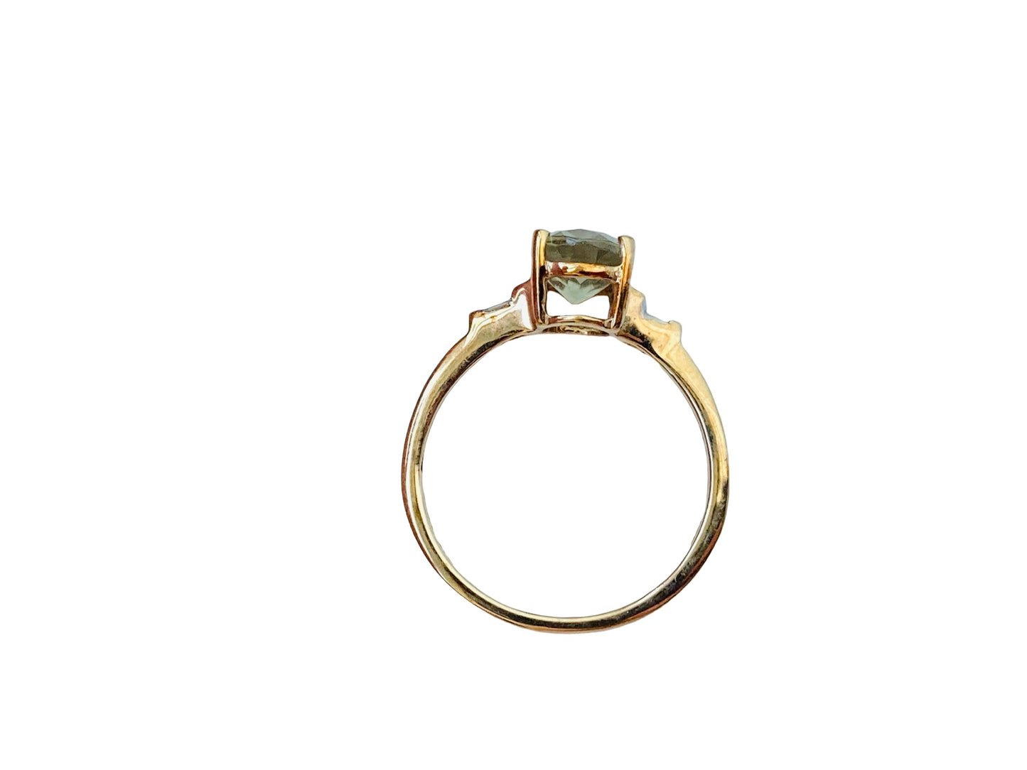 9ct Gold Green Sapphire & Diamond Ring