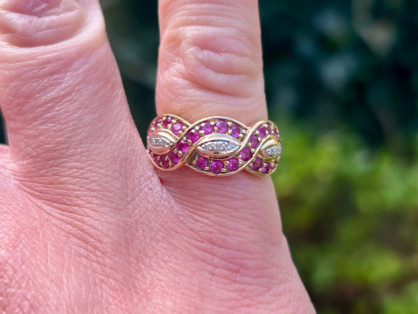 9ct Gold Ruby & Diamond Ring