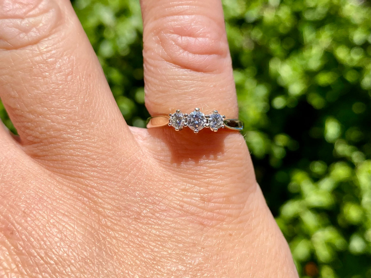 9ct Gold Three-Stone 0.33ct Diamond Ring