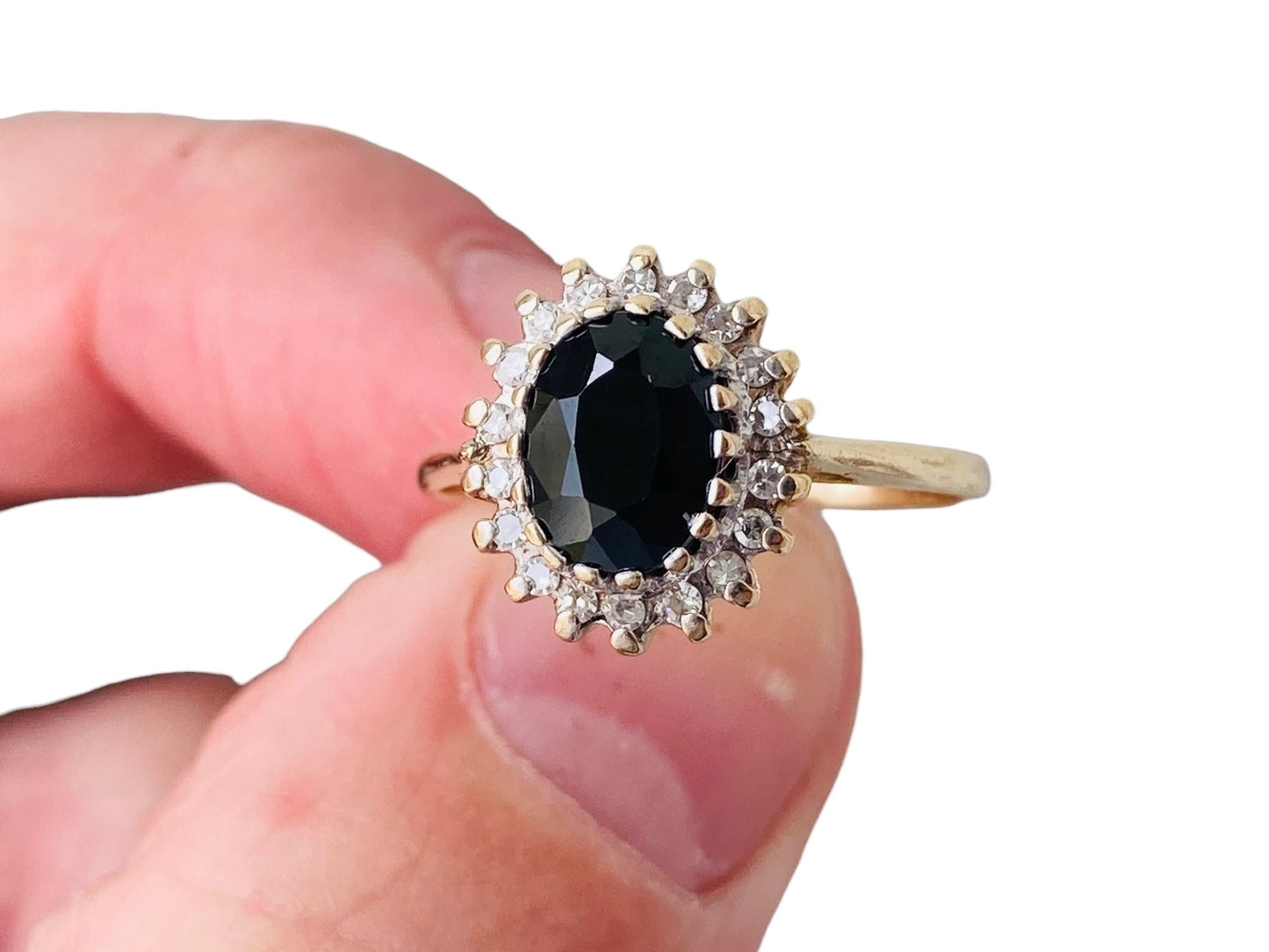 9ct Gold Sapphire & Diamond Ring