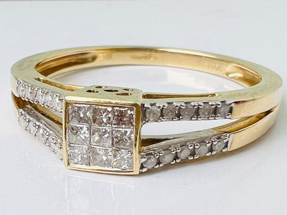 9ct Gold Diamond Ring