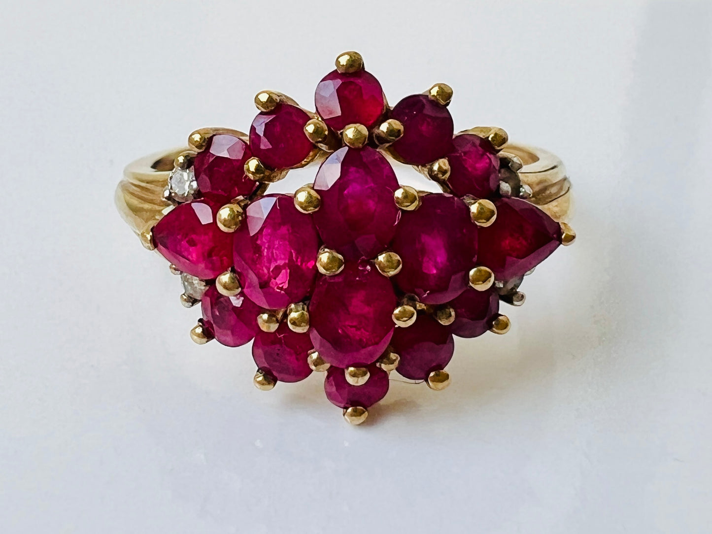 9ct Gold Ruby & Diamond Ring