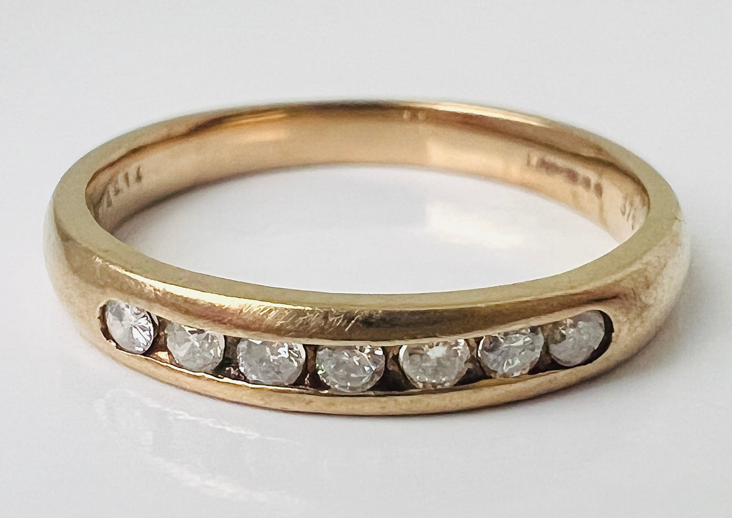 Vintage 9ct Gold Seven-Stone Diamond Ring
