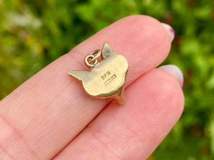 Vintage 9ct Gold Fox Head Pendant or Charm