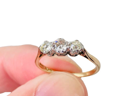 Antique 18ct Gold Three-Stone Diamond Ring