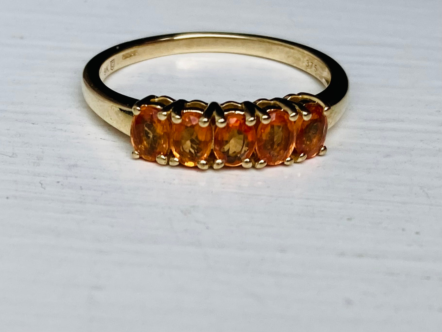 9ct Gold Orange Sapphire Ring