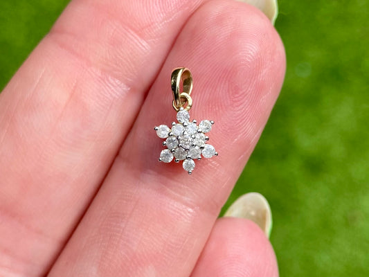 10ct Gold Diamond Pendant