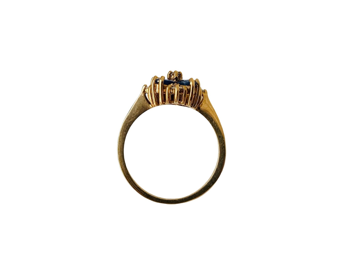 Vintage 9ct Gold Sapphire & Diamond Ring