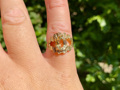 Vintage 9ct Gold Citrine Ring