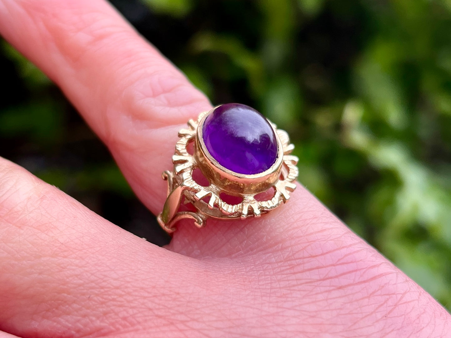 Vintage 9ct Gold Amethyst Ring