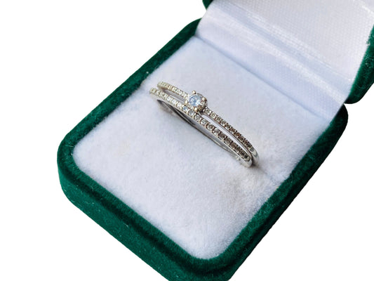 18ct Gold Diamond Ring Set