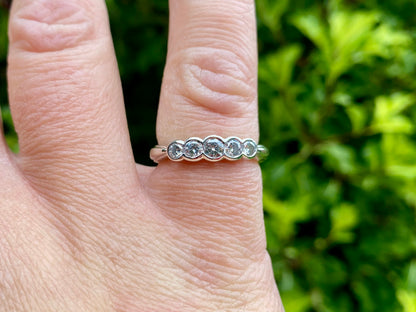 Vintage 18ct Gold Five-Stone Diamond Ring
