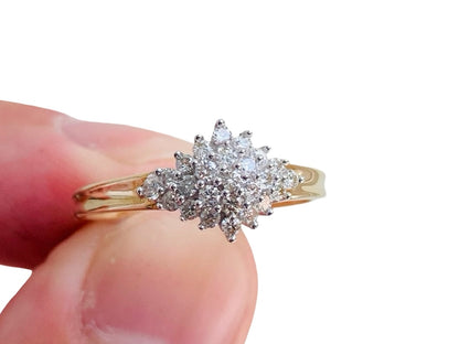 9ct Gold 0.33ct Diamond Cluster Ring