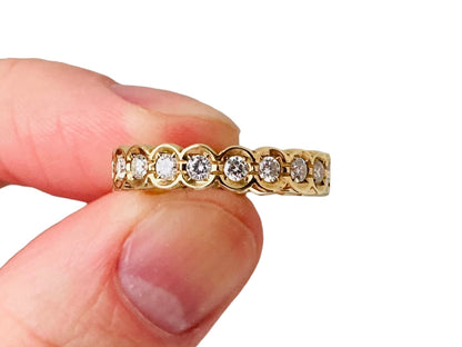 14ct Gold Full Diamond Band Ring