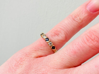 9ct Gold Sapphire & Diamond Ring