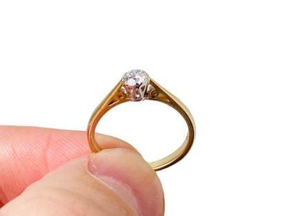 9ct Gold Diamond 0.20ct Solitaire Ring