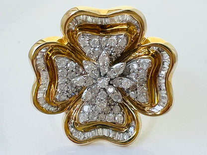 9ct Gold Diamond Flora Ring