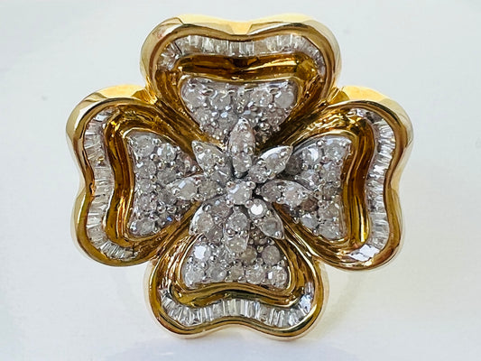 9ct Gold Diamond Flora Ring