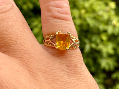 9ct Gold Citrine Ring