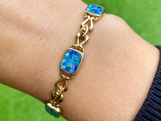 9ct Gold Opal Bracelet
