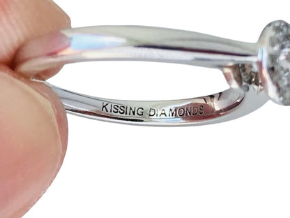 18ct Gold Kissing Diamond Ring