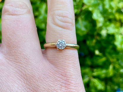 9ct Gold Diamond 0.30ct Solitaire Ring