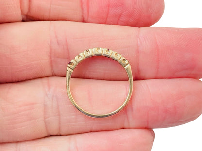 Vintage 9ct Gold Ruby & Diamond Stacking Ring