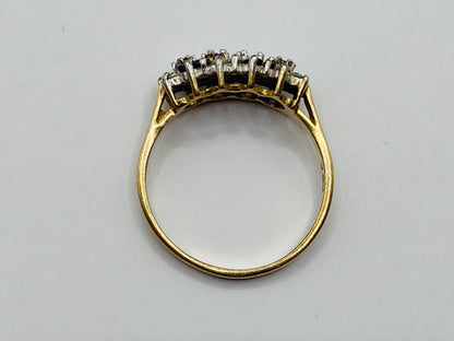 9ct Gold Sapphire & Diamond Ring