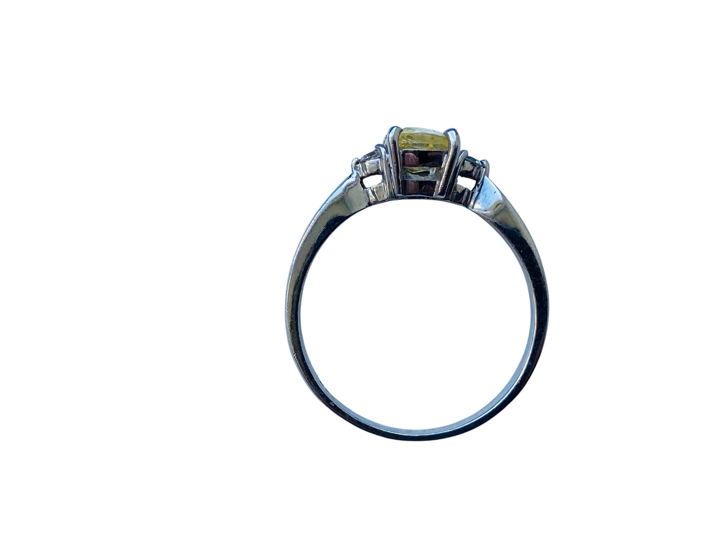 18ct Gold Yellow Sapphire & Diamond Ring