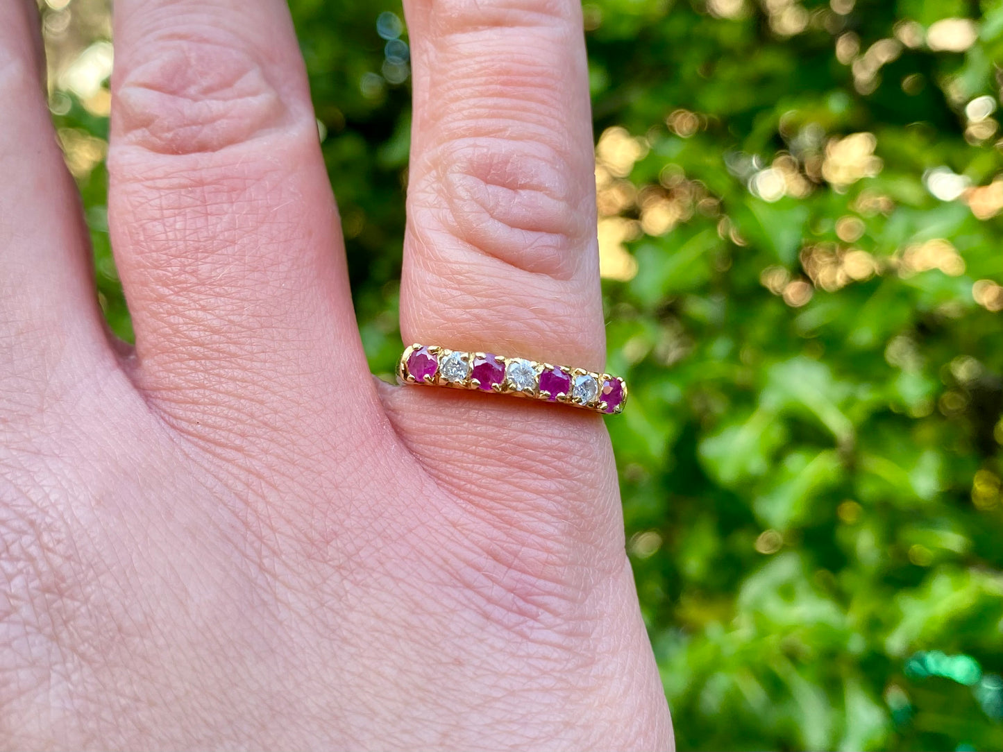 18ct Gold Ruby & Diamond Ring