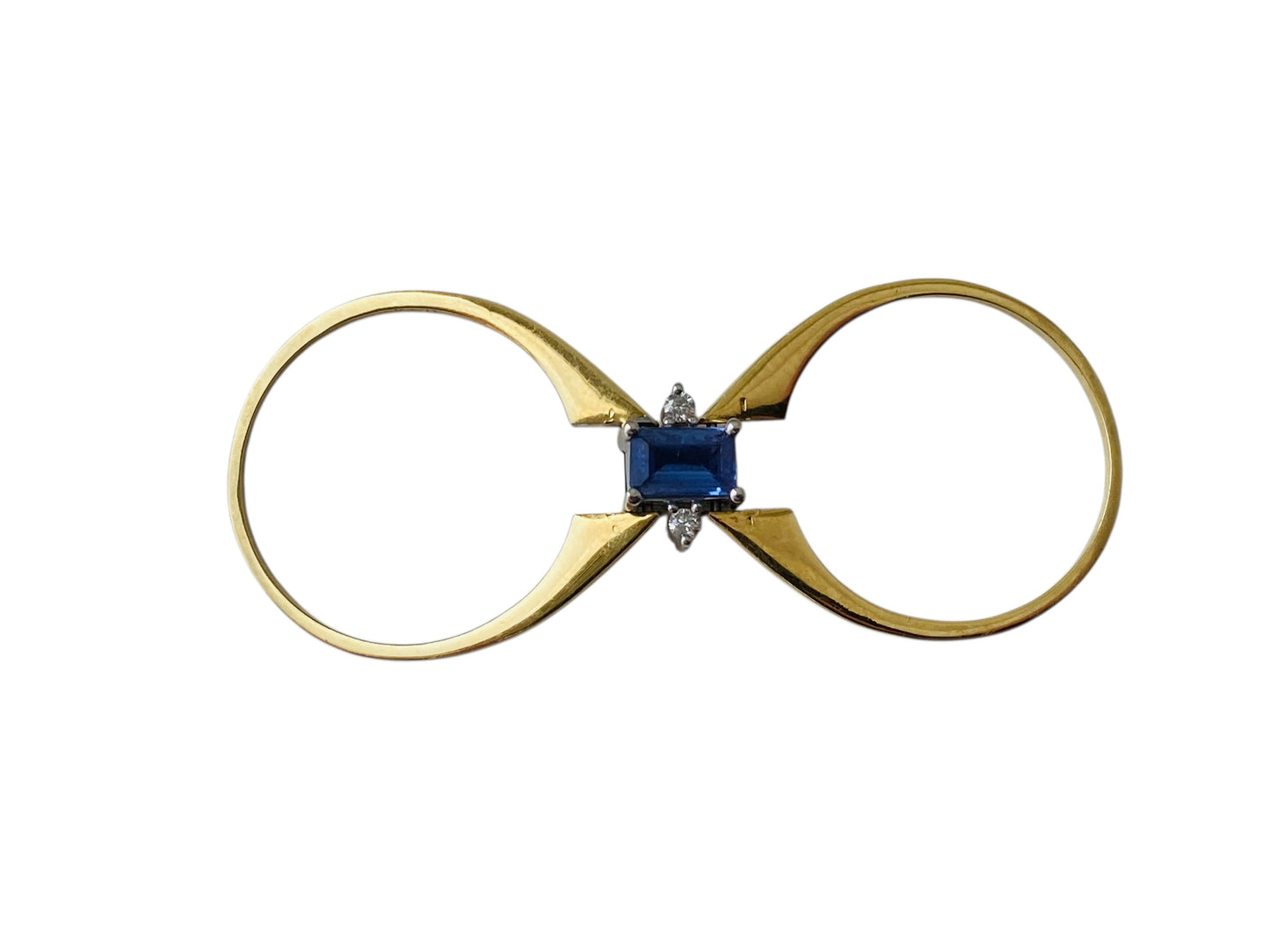 Vintage 18ct Gold Sapphire & Tanzanite Flip Ring