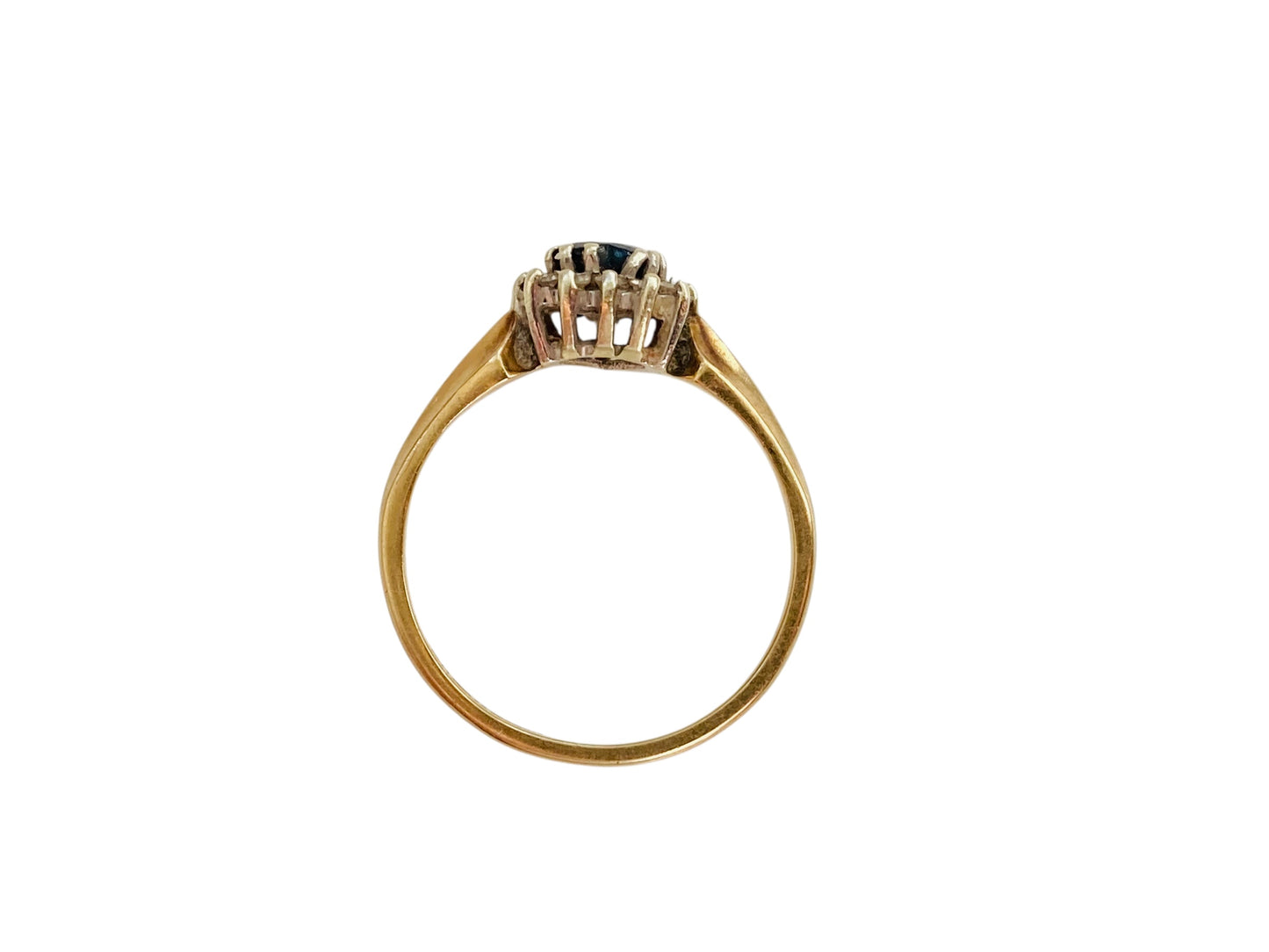 Vintage 9ct Gold Sapphire & Diamond Ring