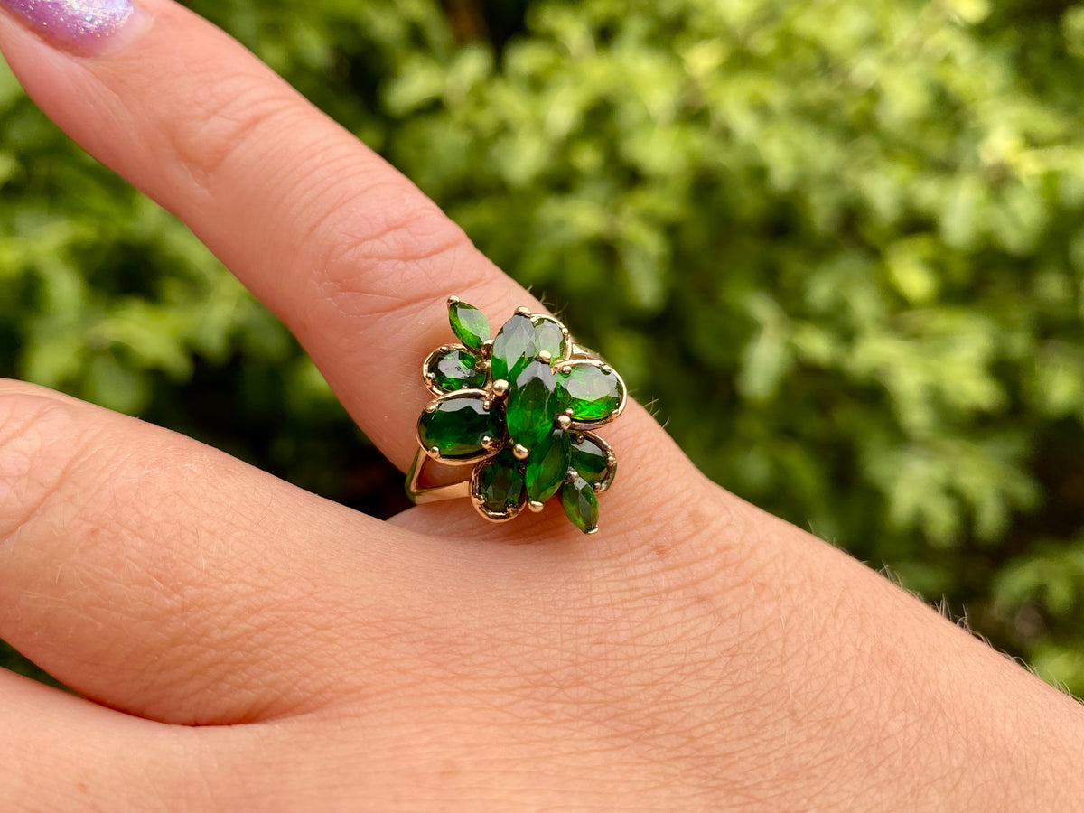 9ct Gold Diopside Ring