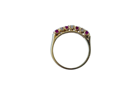 Vintage 18ct Gold Ruby & Diamond Ring