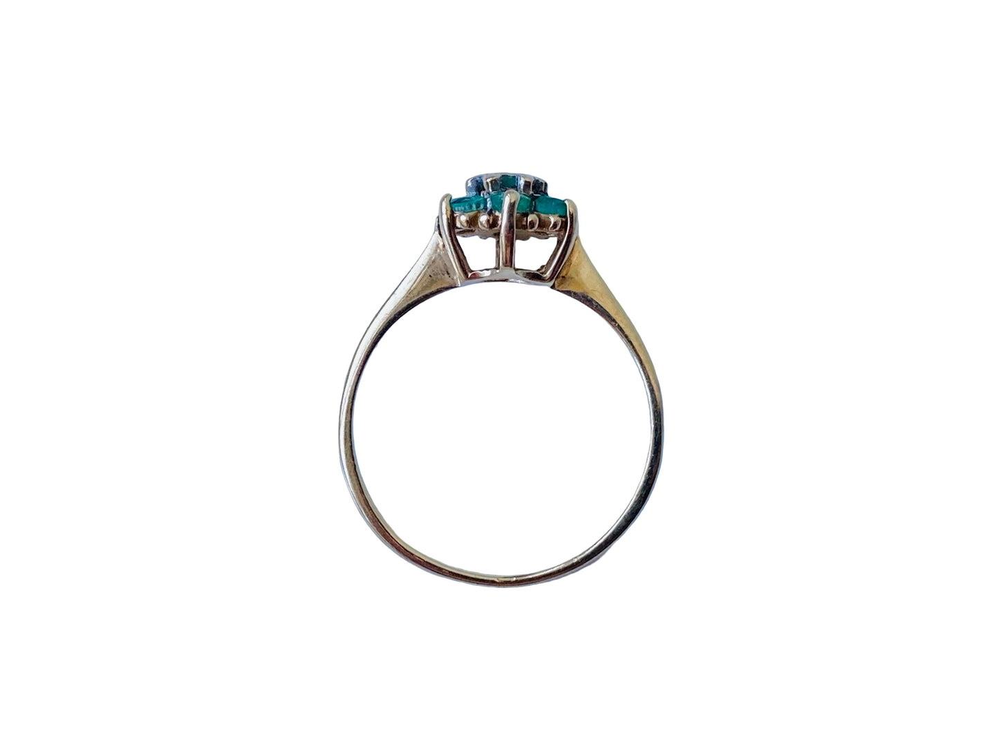 9ct Gold Emerald & Diamond Ring